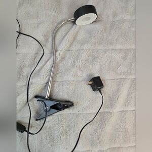 Noma Flexible Black Clip-On LED Lamp